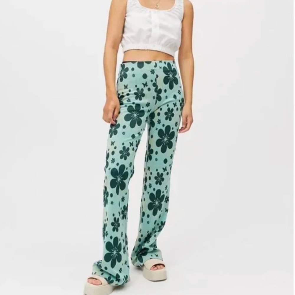 Urban Outfitters Bryn Flower Power Vintage Retro Soft Flare Pants (M) WORN ONCE